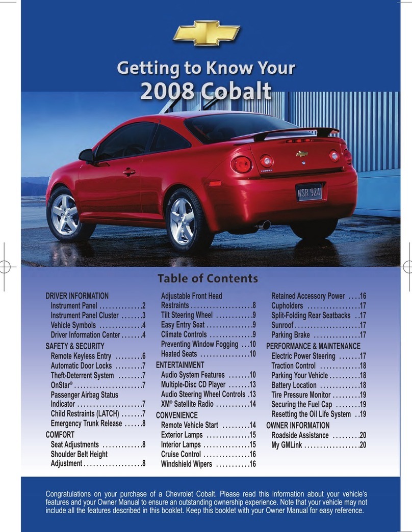 Chevrolet 2008 Cobalt User manual Chevrolet 2008 Cobalt User manual
