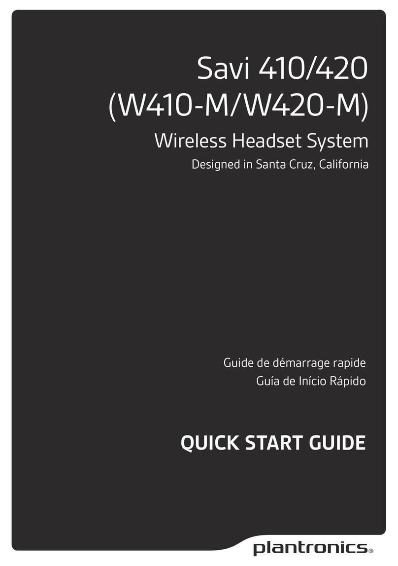 Plantronics Savi 410 quick start guide