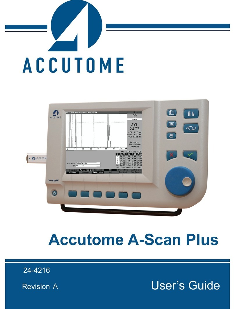 Accutome a-scan plus User manual