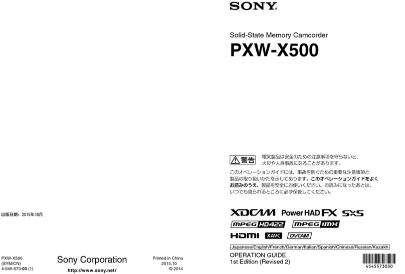 Sony PXW-X500 User manual