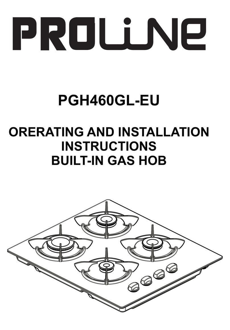 Proline PGH465GM-N Operating and installation instructions