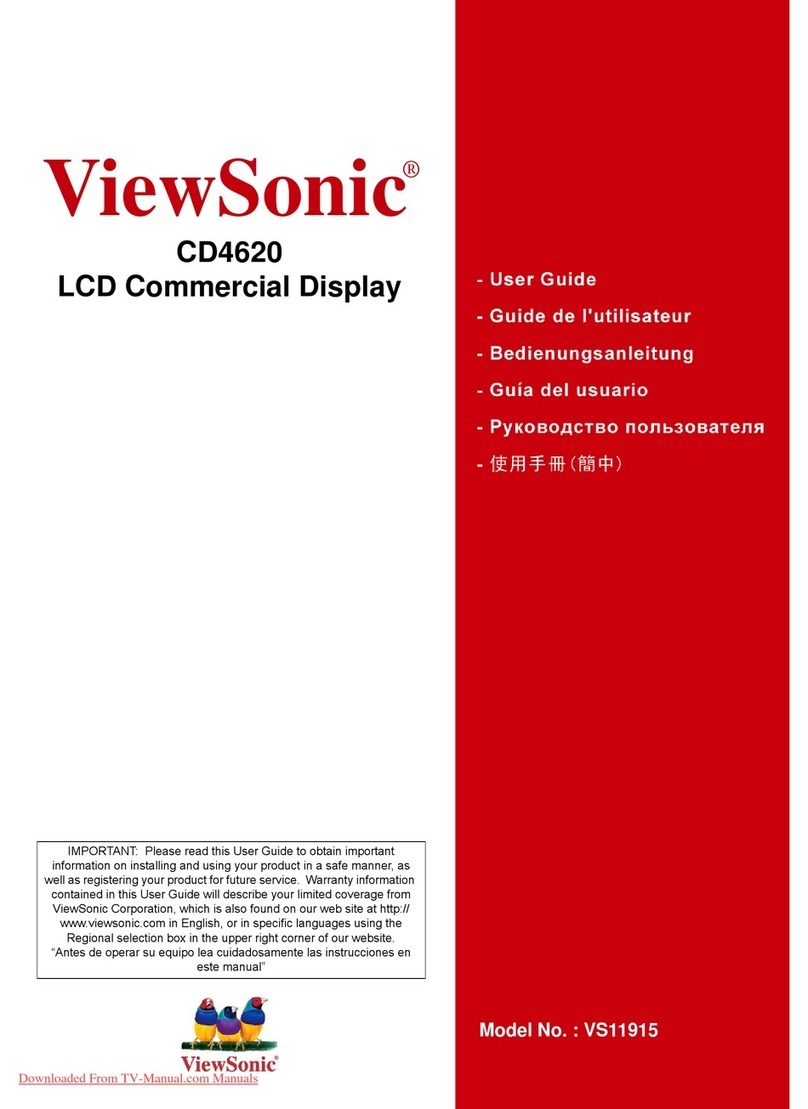 ViewSonic CD4620 - 46" LCD Flat Panel Display User manual
