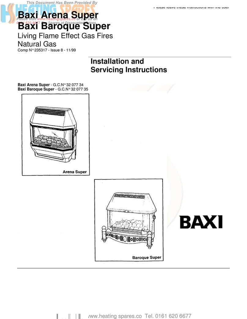 Baxi Arena Super Installation and servicing instructions Baxi Arena Super Installation and servicing instructions