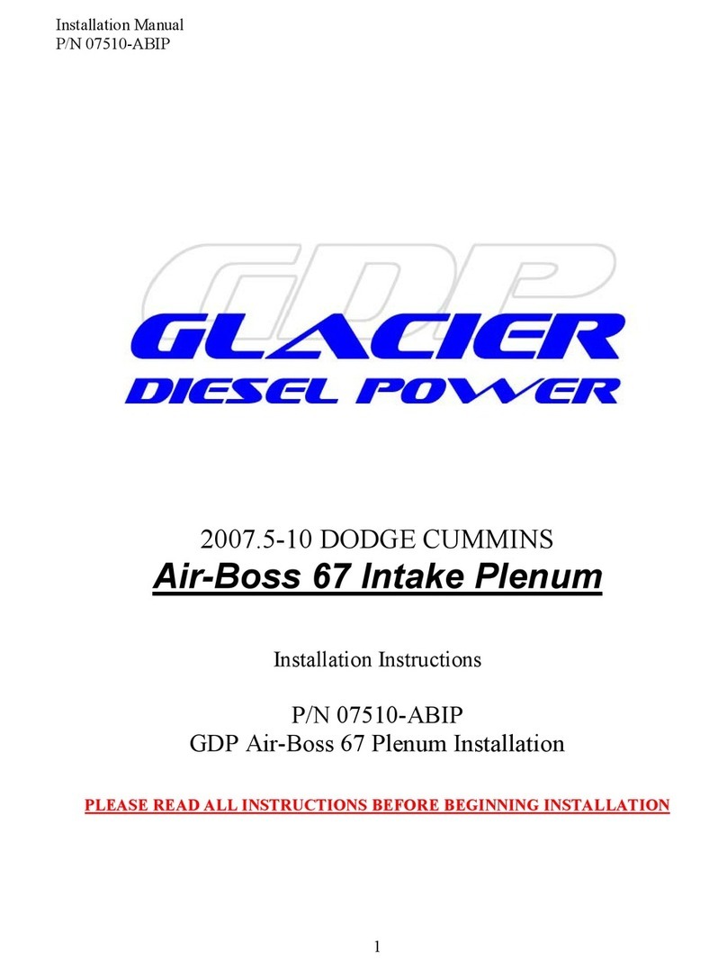Glacier Air-Boss 67 Intake Plenum installation instructions