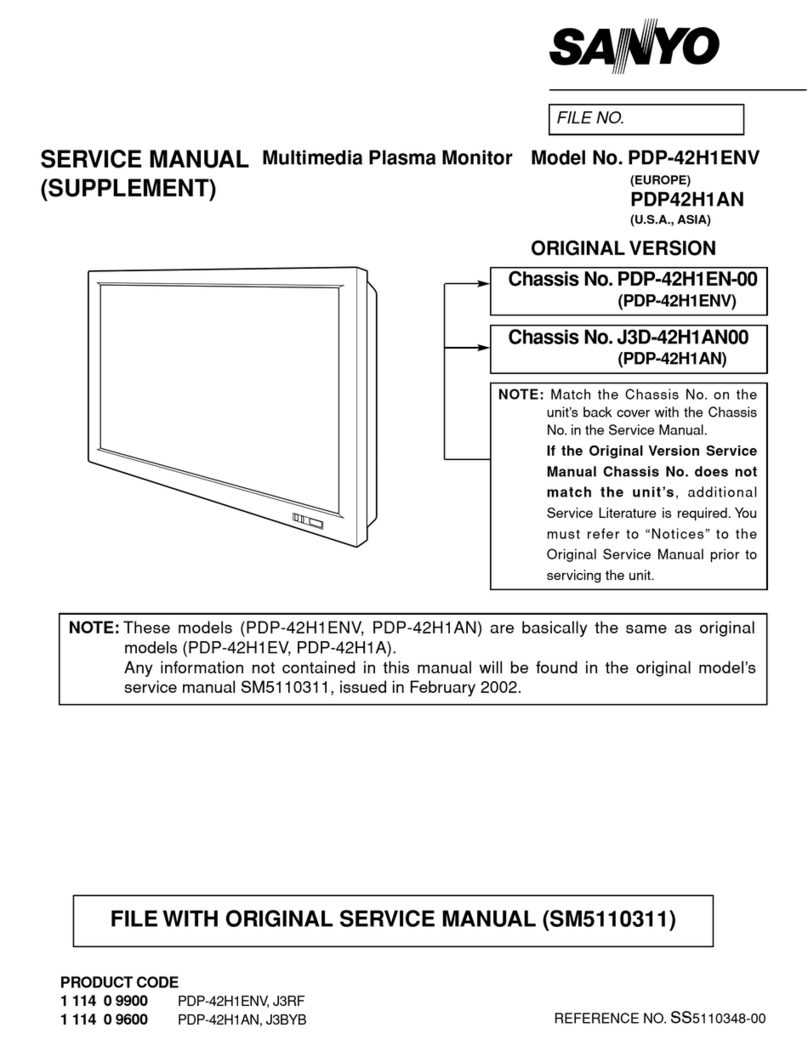 Sanyo PDP-42H1ENV User manual