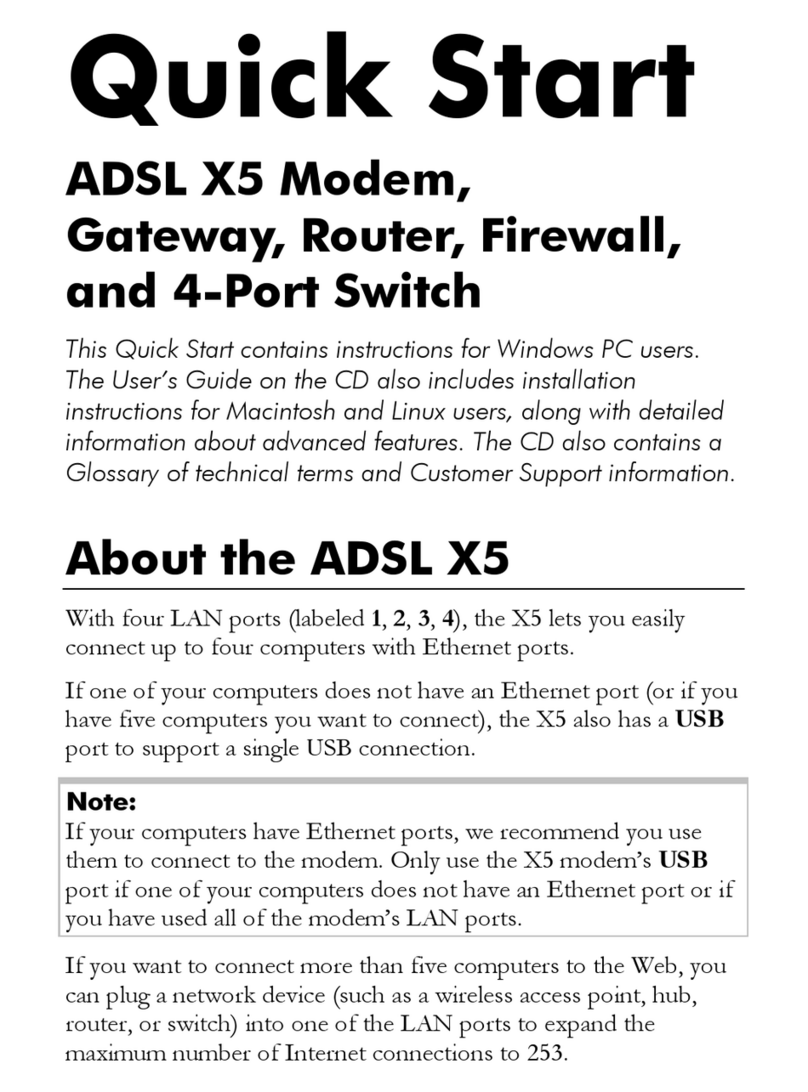 Zoomtak Telephonics ADSL X5 quick start