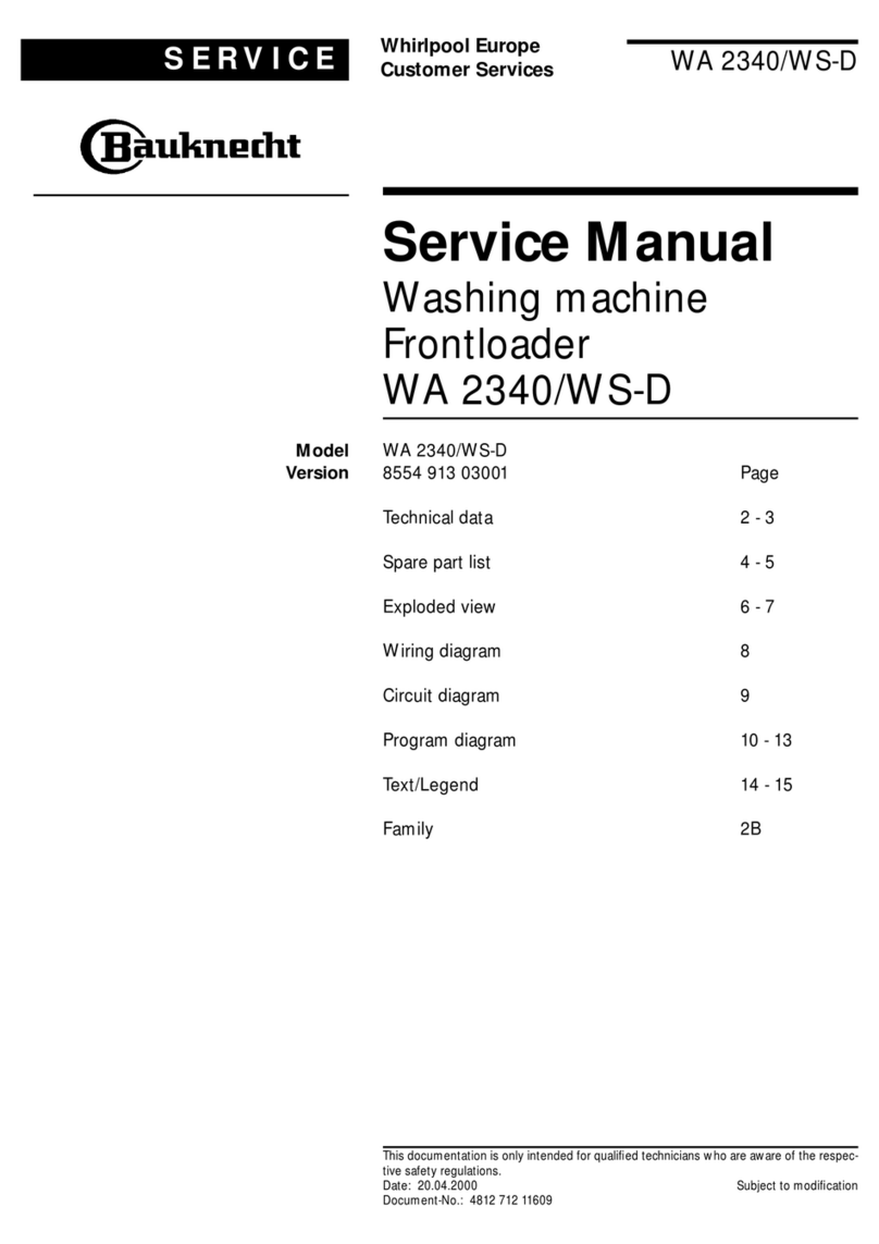 Whirlpool WA 2340/WS-D Service manual