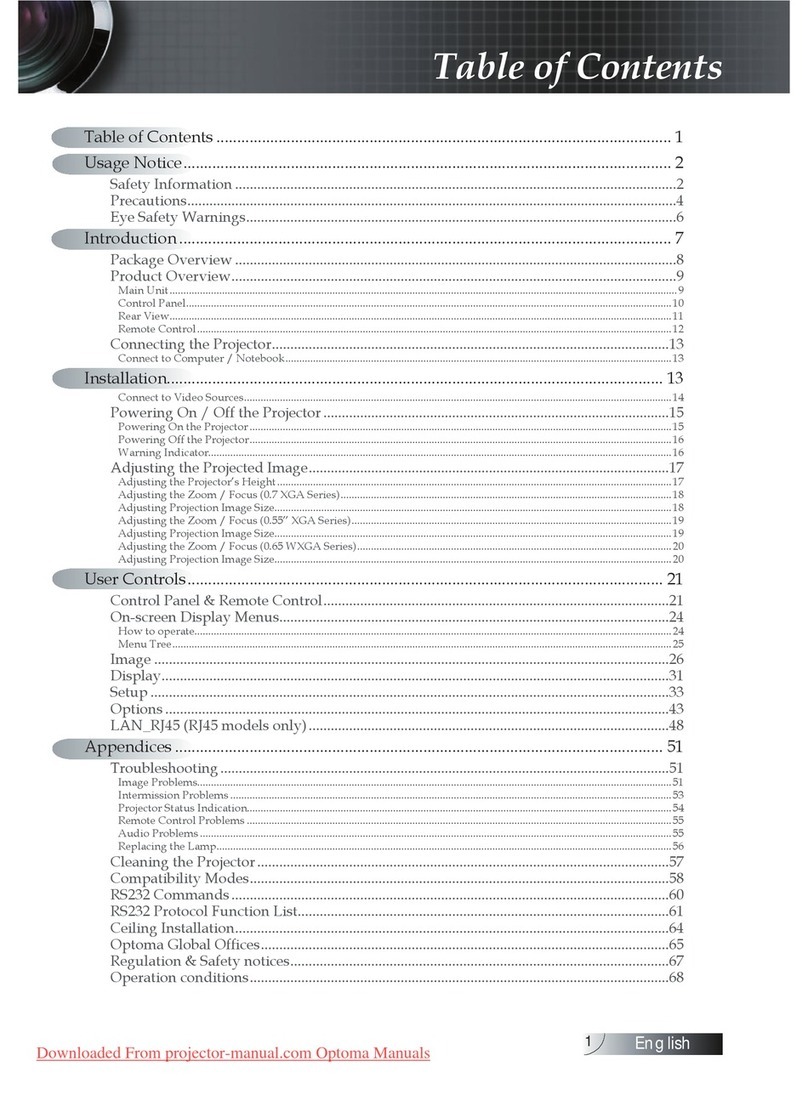 Optoma Optoma TXR774 User manual