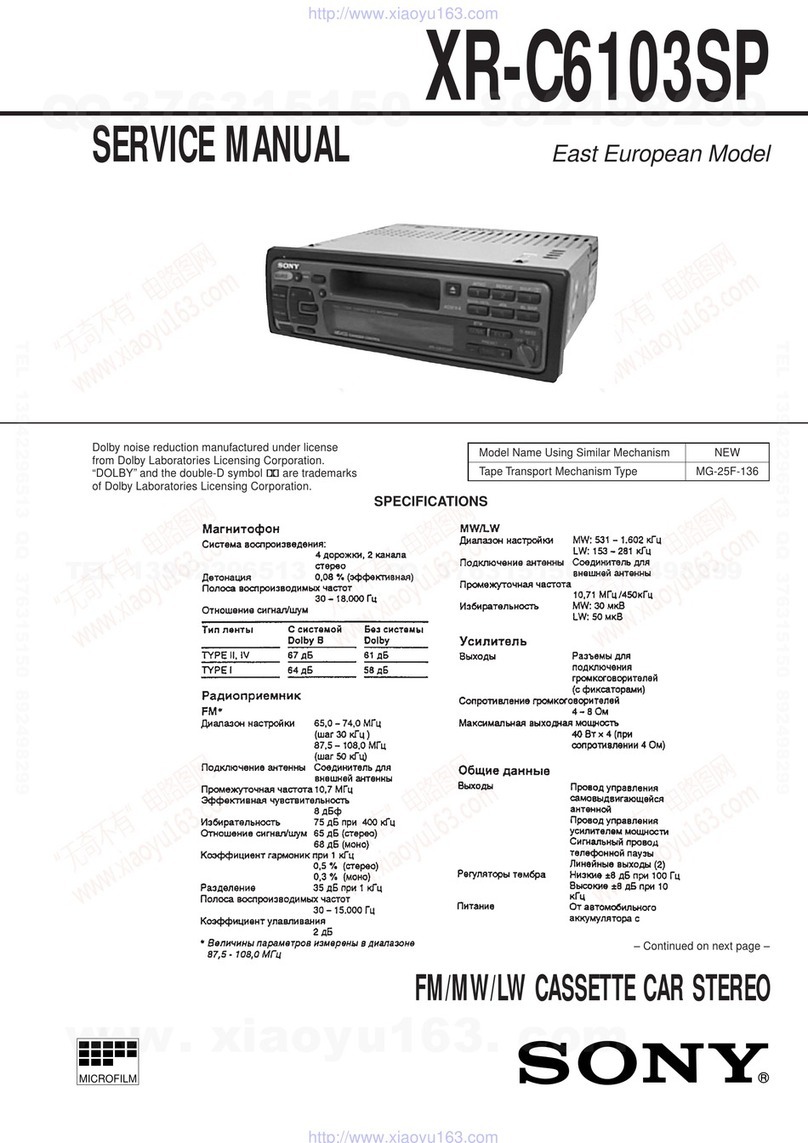 Sony XR-C6103SP User manual