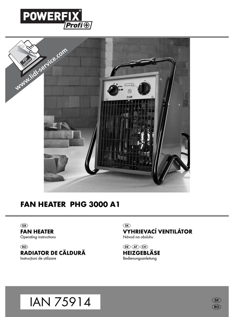 Powerfix Profi PHG 3000 A1 operating instructions