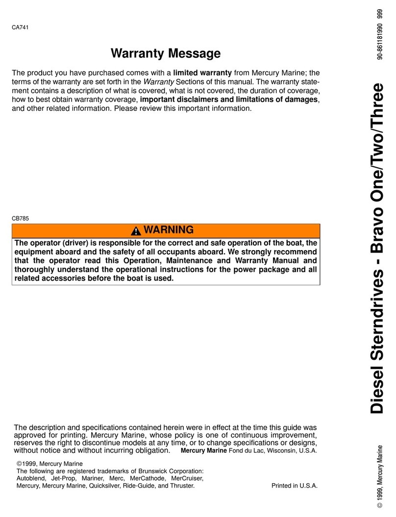 Mercury Bravo One Series User manual
