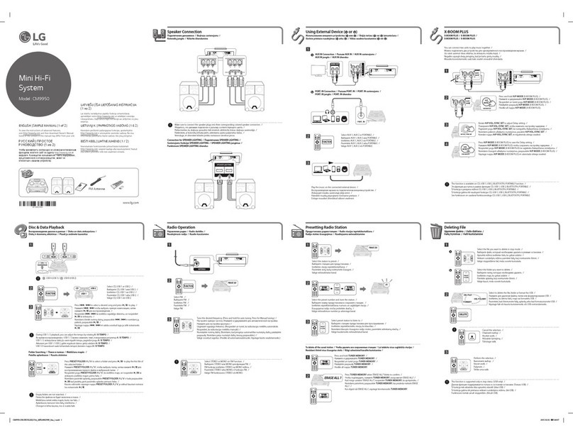LG CM9950 Simple manual