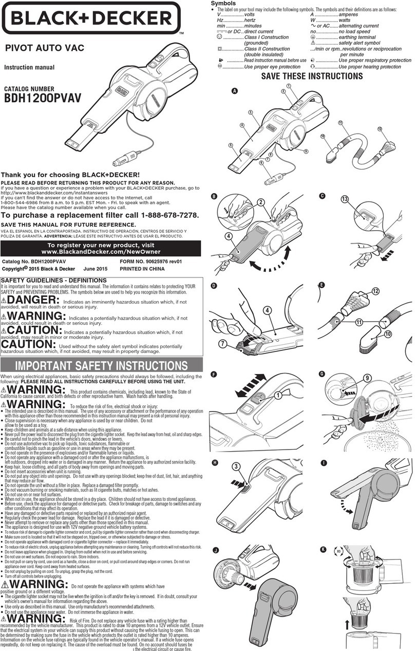 Black & Decker BDH1200PVAV User manual Black & Decker BDH1200PVAV User manual