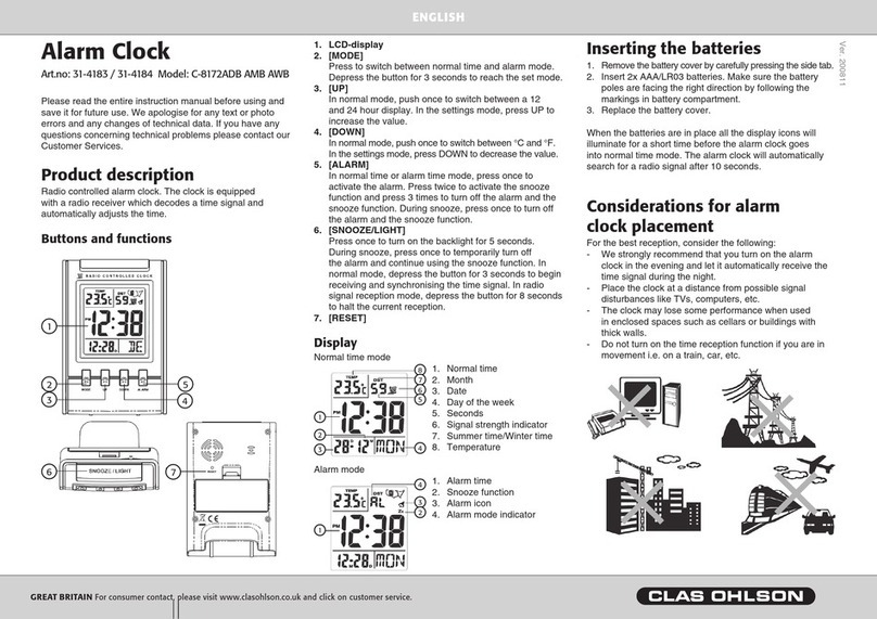 Clas Ohlson C-8172ADB instruction manual