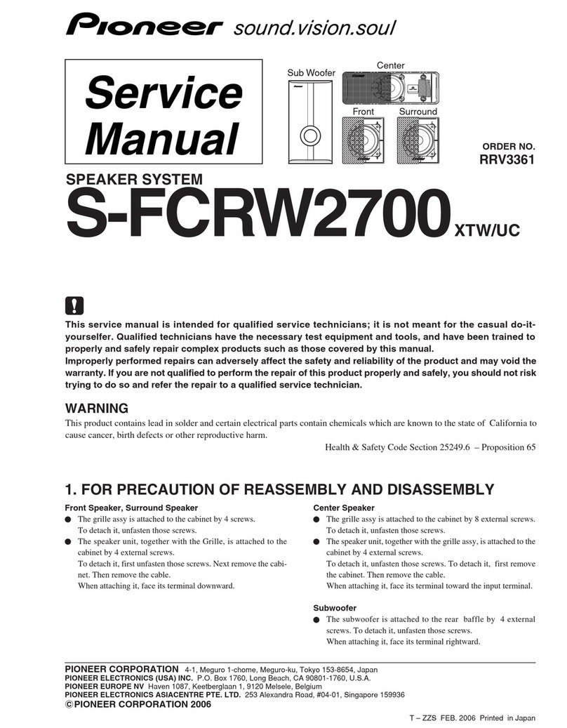 Pioneer S-FCRW2700 XTW/UC Service manual