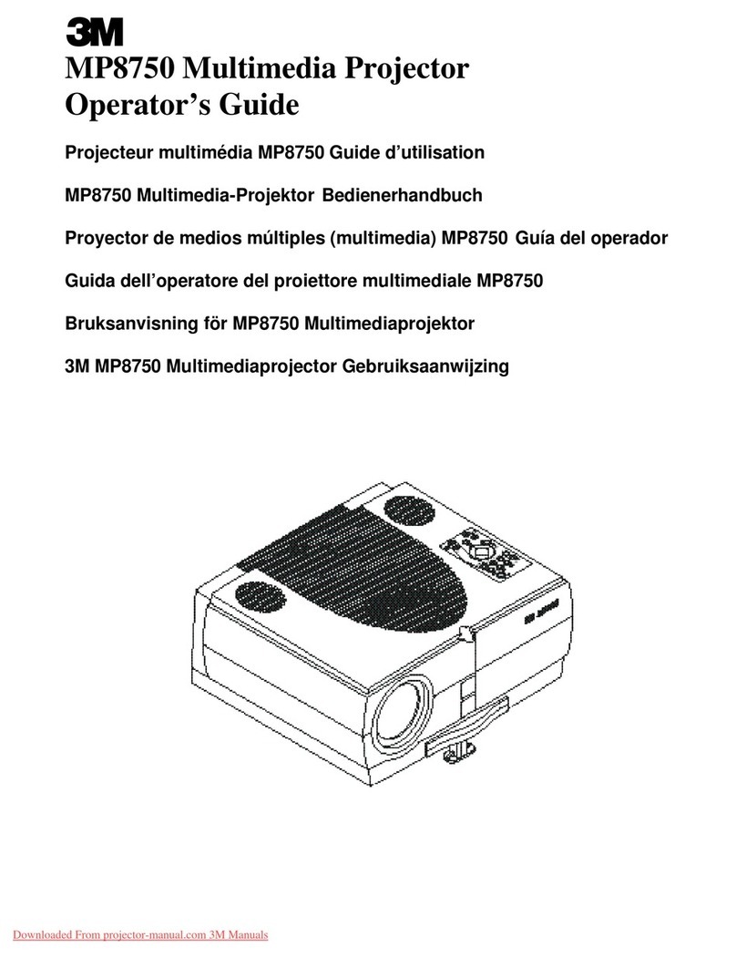 3M Multimedia Projector MP8750 Manual