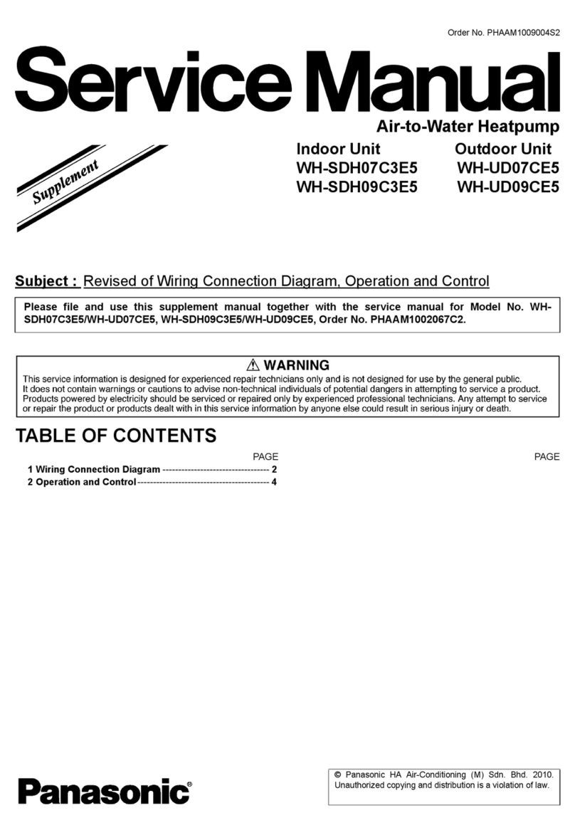 Panasonic WH-SDH07C3E5 Service manual