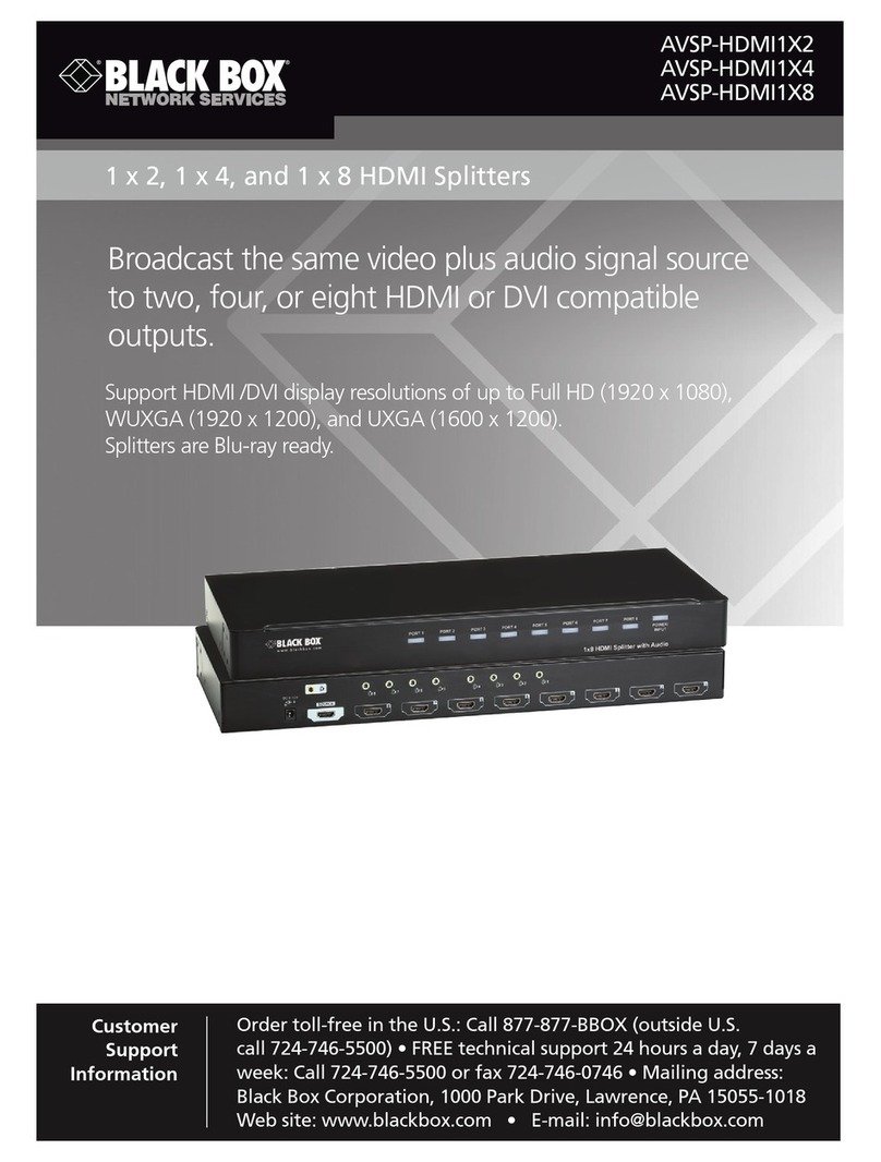 Black Box AVSP-HDMI1X2 User manual