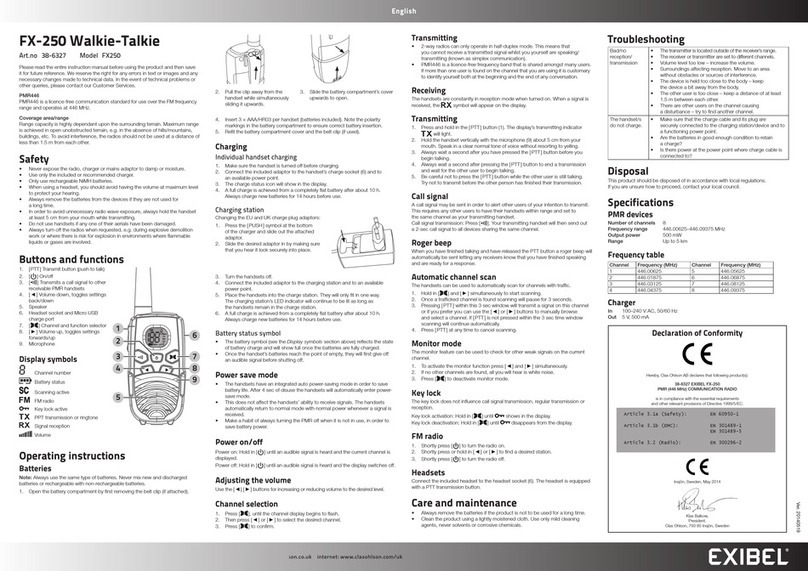 Exibel FX250 instruction manual