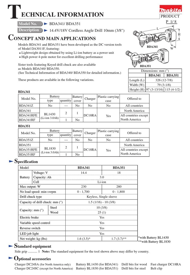 Makita BDA341 Manual