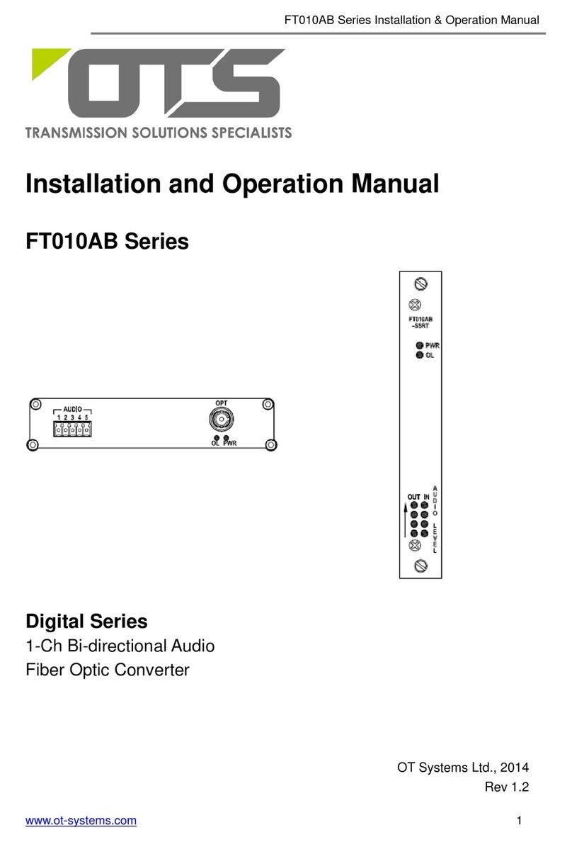 OTS FT010AB Series User manual