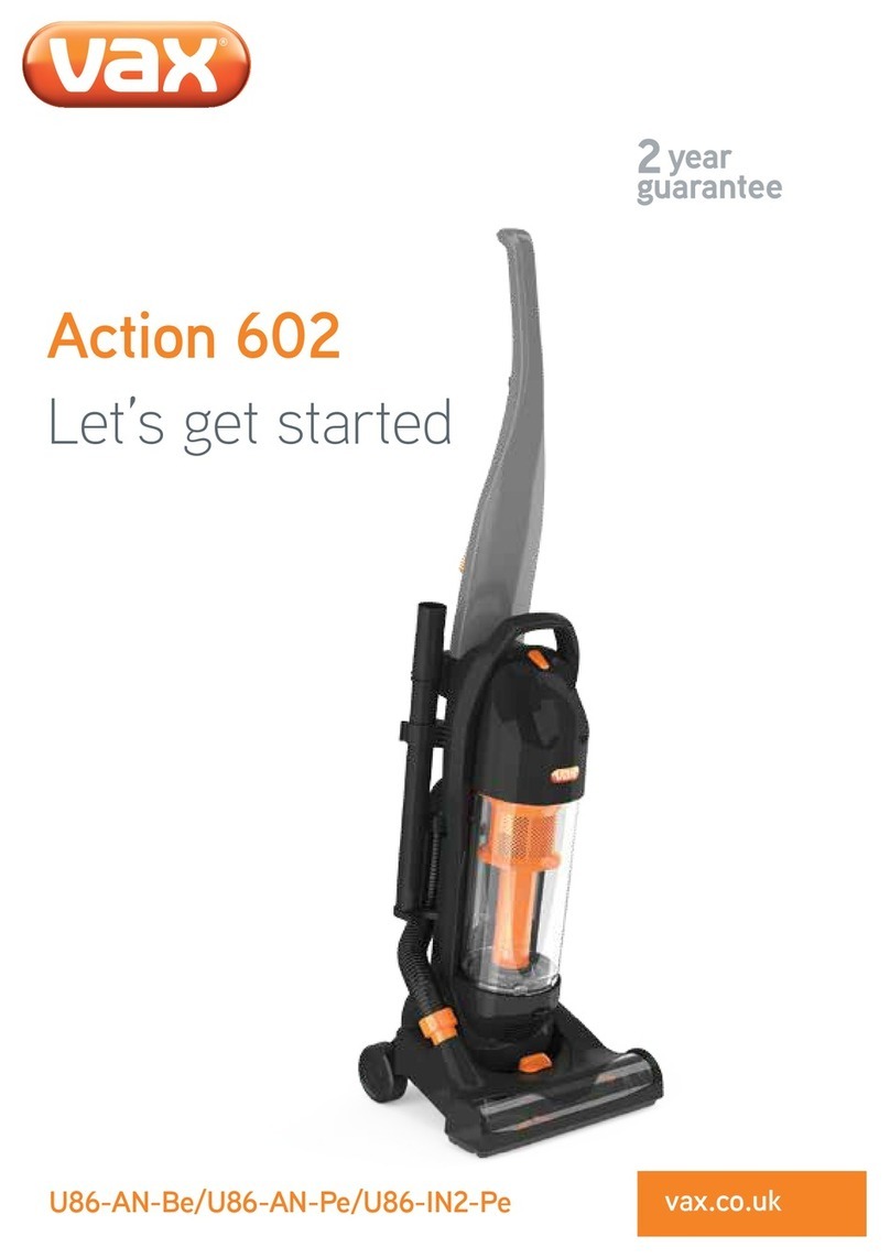Vax ACTION 602 U86-AN-BE Specification sheet