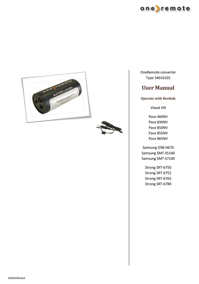 One Remote 34016102 user manual