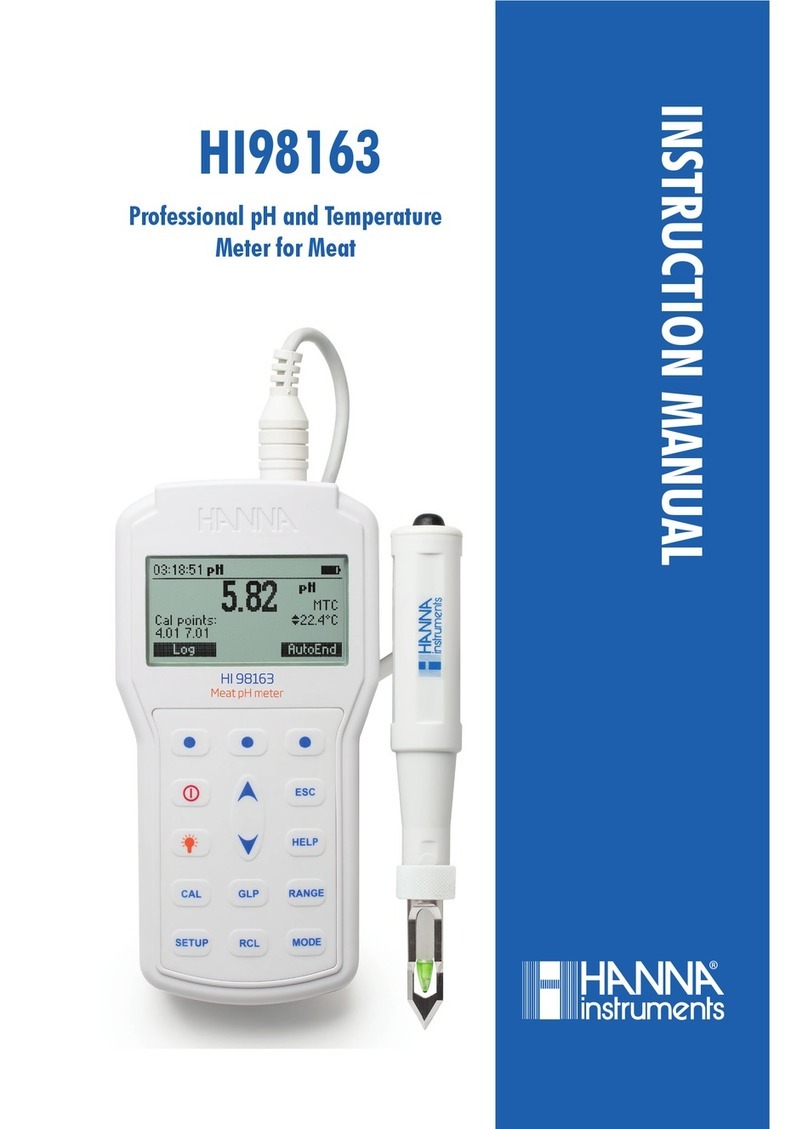 Hanna Instruments HI98163 User manual Hanna Instruments HI98163 User manual