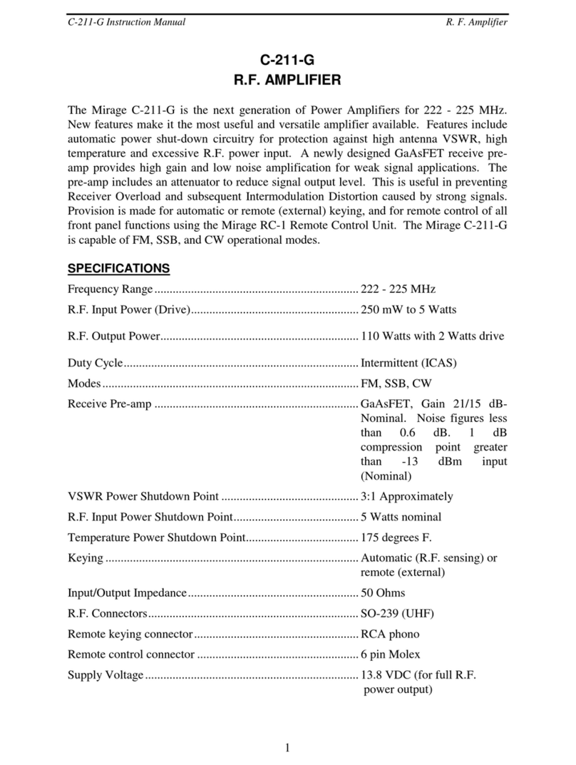 Mirage C-211-G User manual