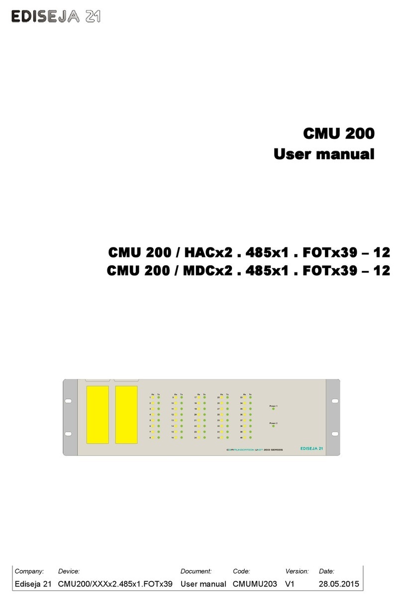 Ediseja 21 CMU 200 / HACx2 . 485x1 . FOTx39 - 12 user manual