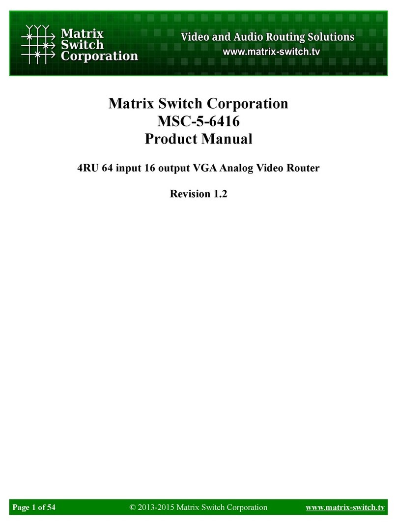 Matrix Switch Corporation MSC-5-6416 User manual