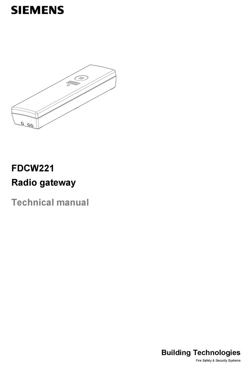 Siemens FDCW221 Technical manual