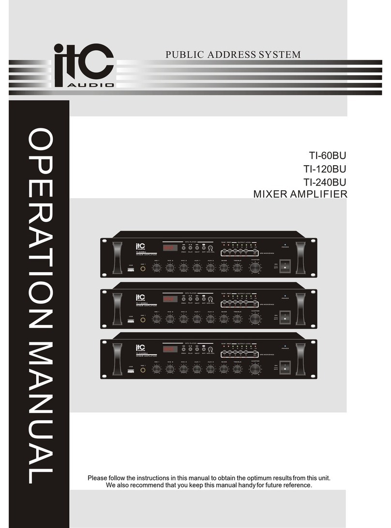 ITC Audio TI-60BU Operation manual
