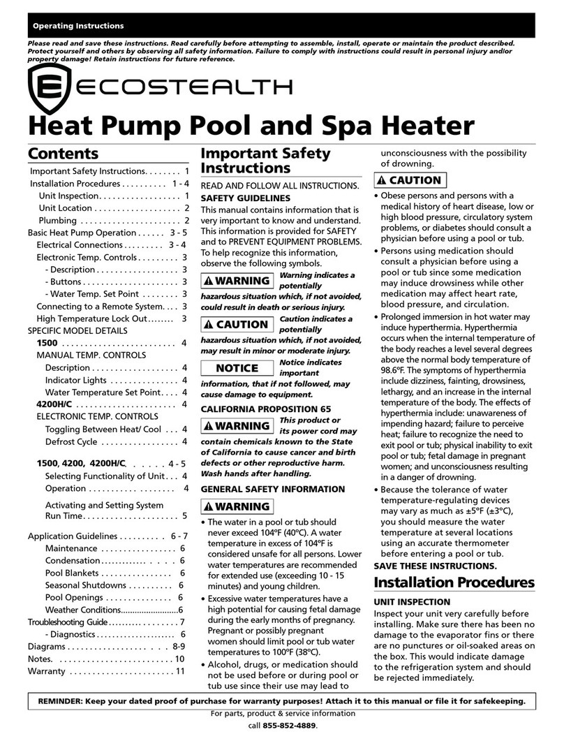 Ecostealth 1500 Series Owners and operation manual