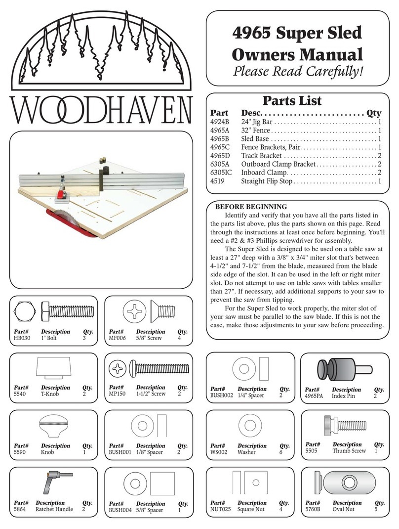 Woodhaven 4965 Super Sled owner's manual