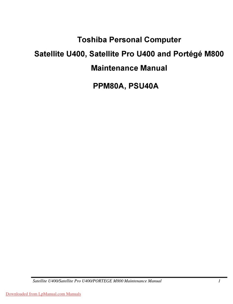 Toshiba Satellite U400-10M User manual