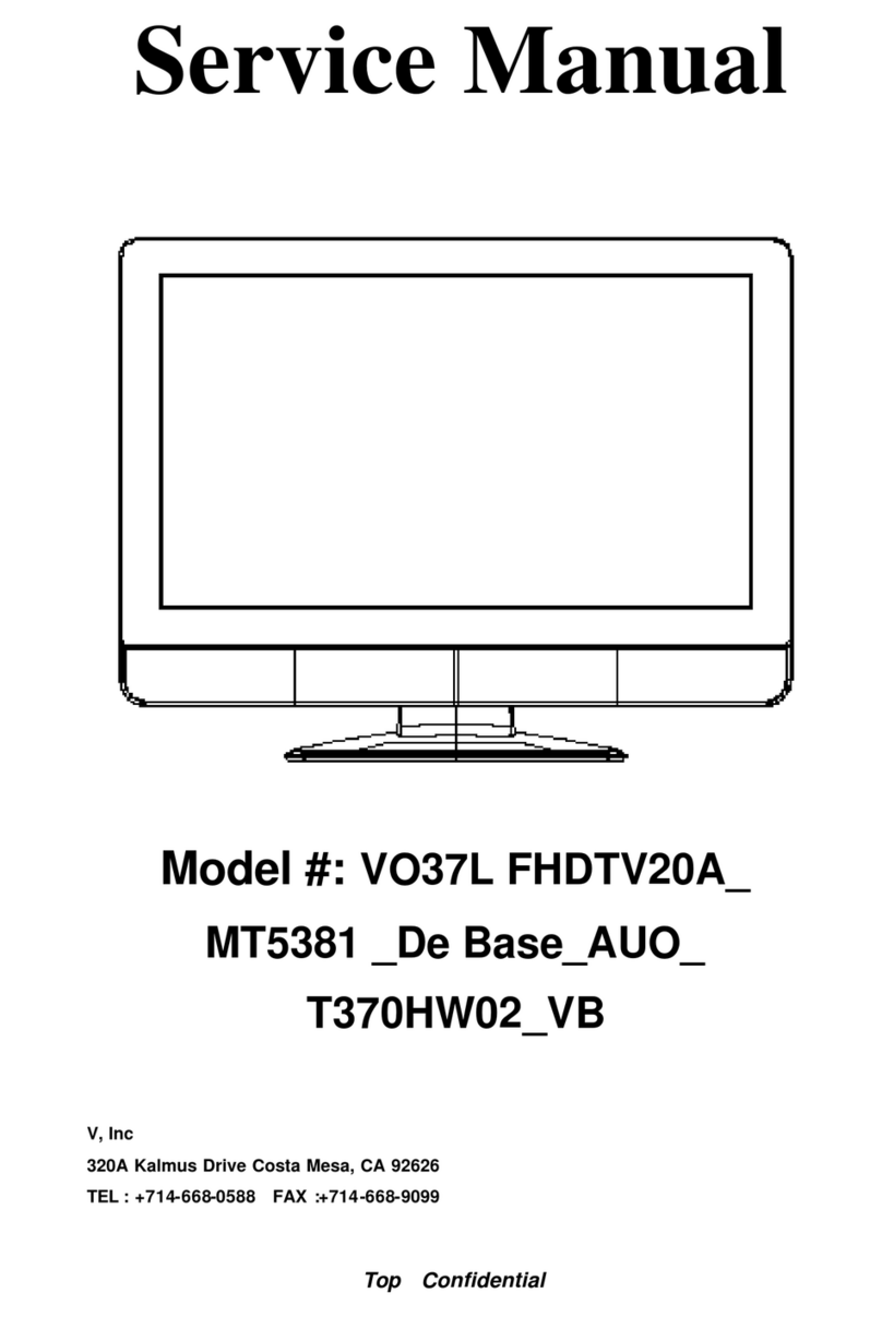 Vizio VO37L FHDTV20A MT5381 De Base AUOT370HW02 VB User manual