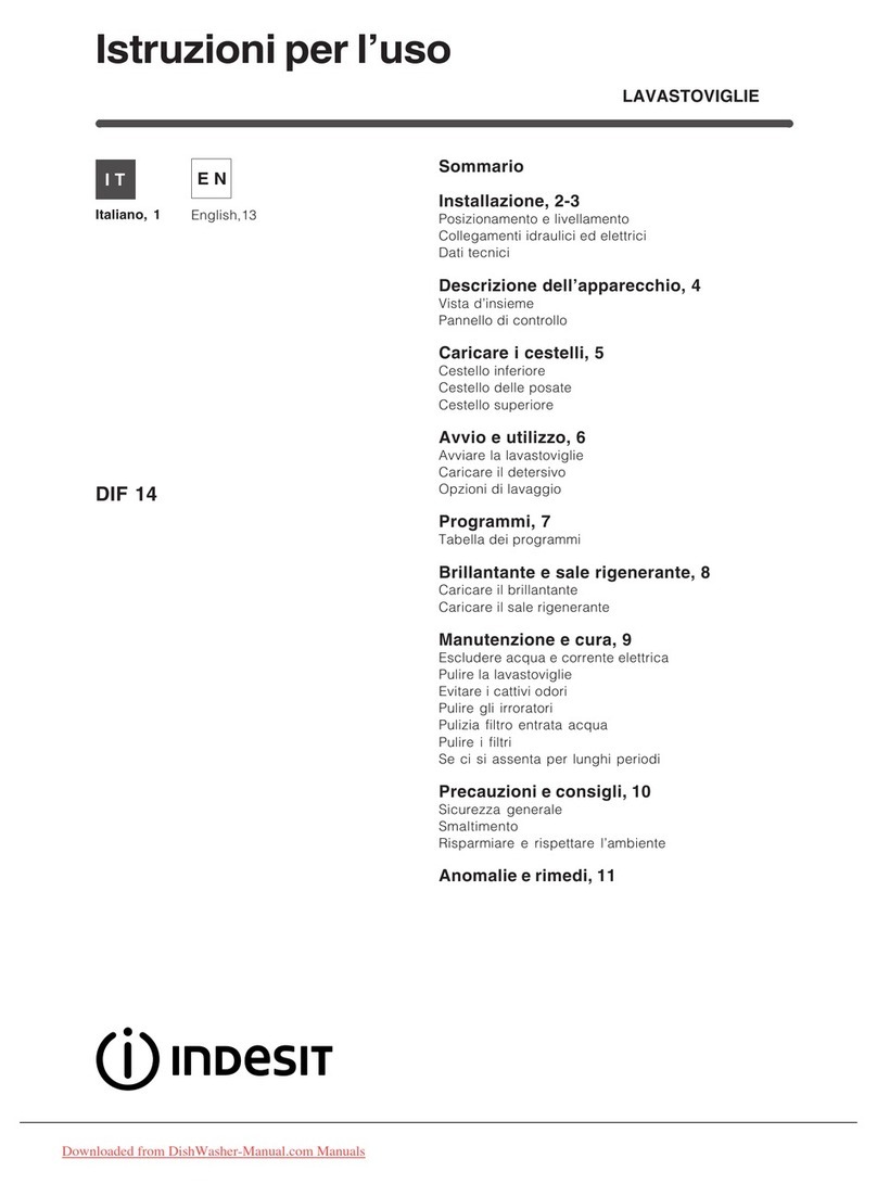Indesit DIF14 operating instructions