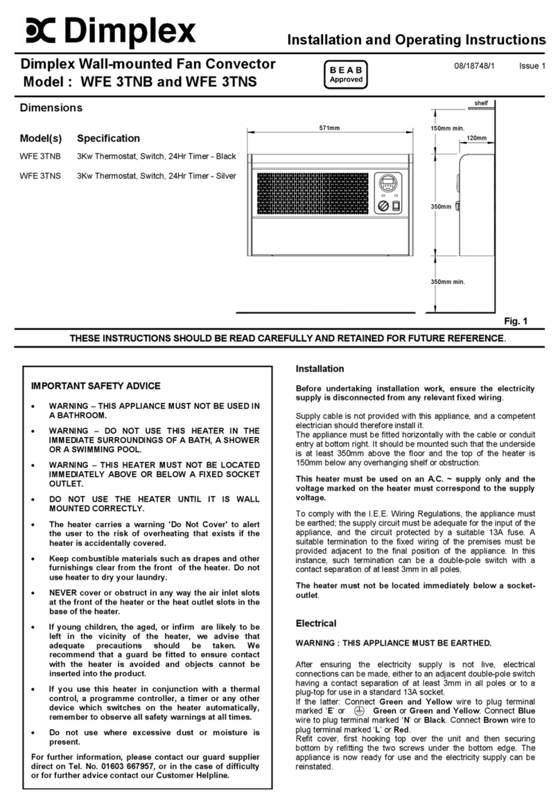Dimplex WFE 3TNB User manual