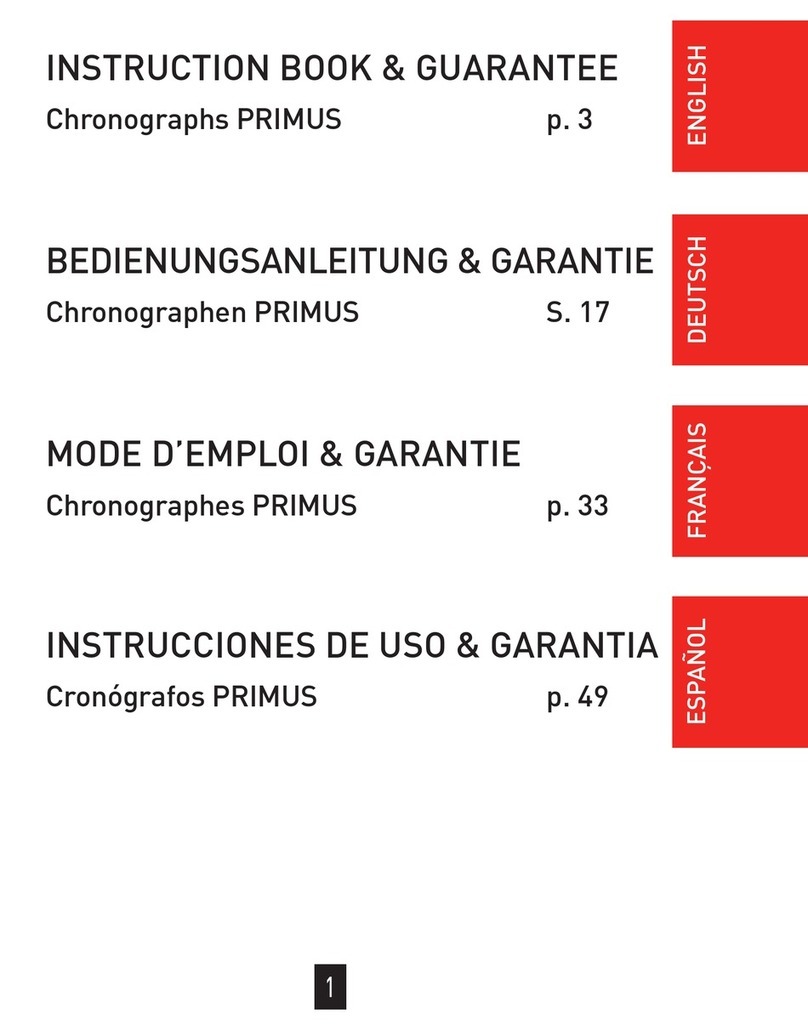 Hanhart PRIMUS Instruction book & guarantee