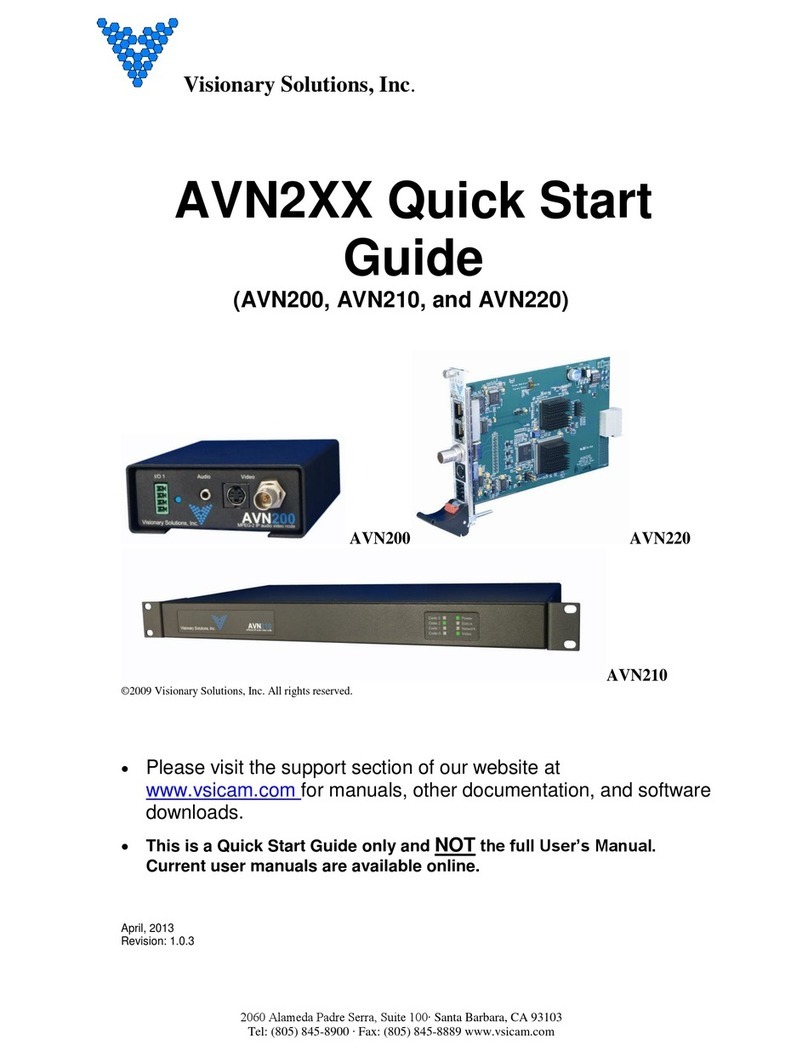 Visionary Solutions AVN200 quick start guide
