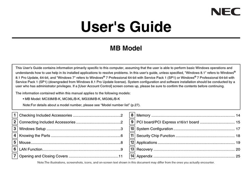 NEC MC33M/B-K User manual