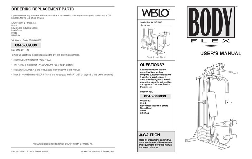 Weslo Body Flex User manual