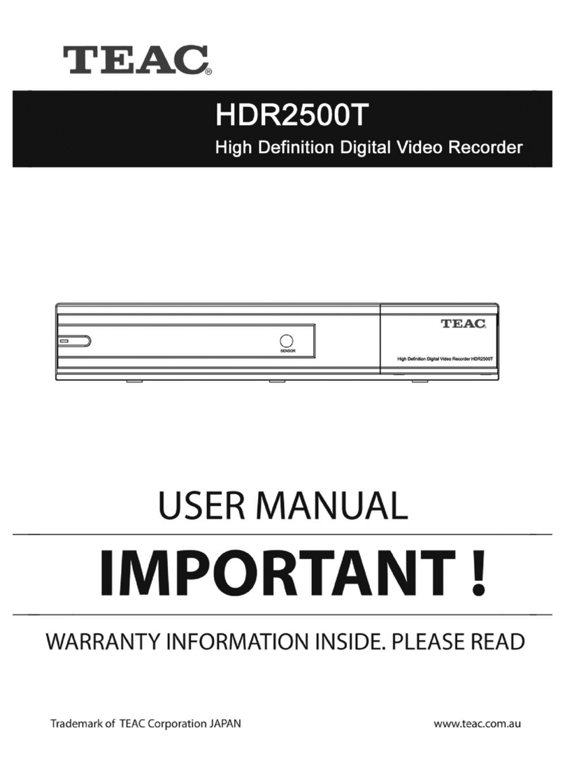 Teac HDR2500T User manual