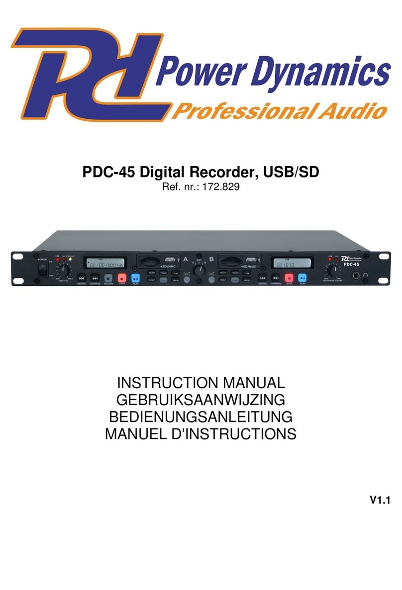 Power Dynamics pdc-45 instruction manual
