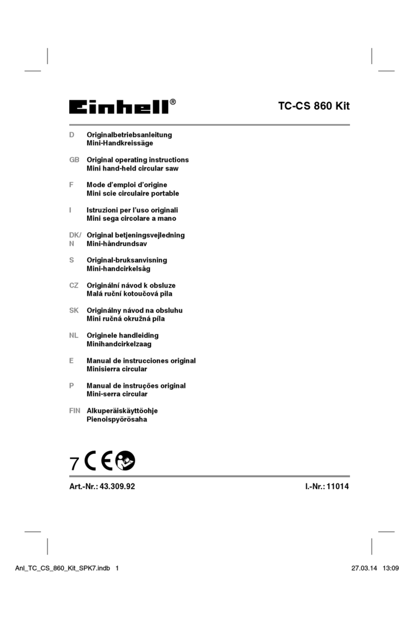 EINHELL TC-CS 860 Kit User manual