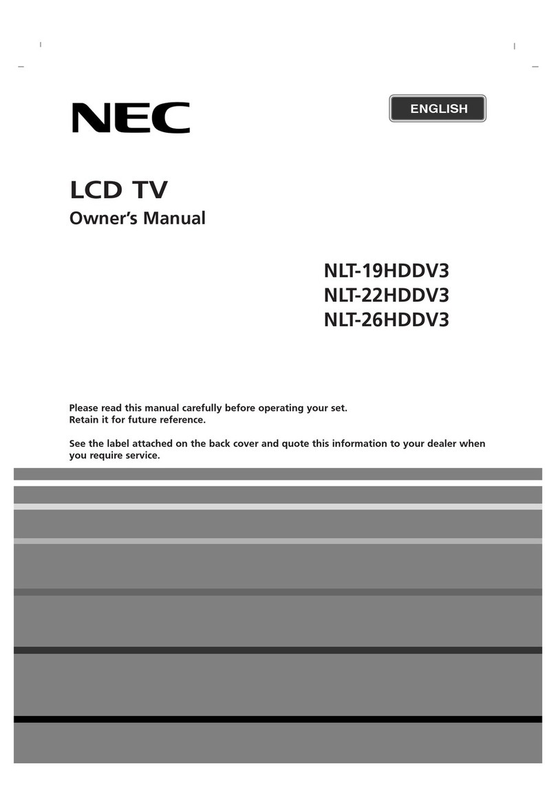 NEC NLT-19HDDV3 User manual NEC NLT-19HDDV3 User manual