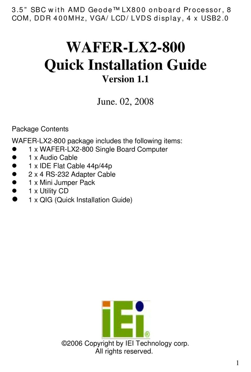 IEI Technology WAFER-LX2-800 User manual