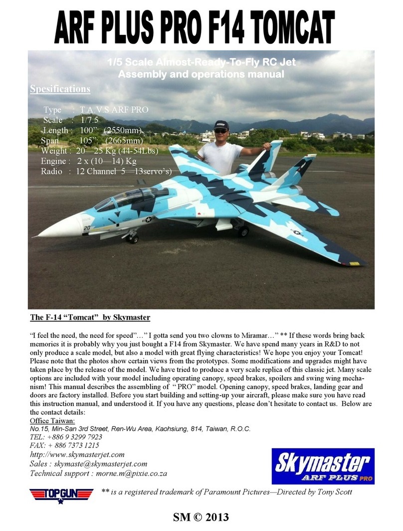 Sky Master F-14 Tomcat PRO ARF Plus Installation and operating instructions