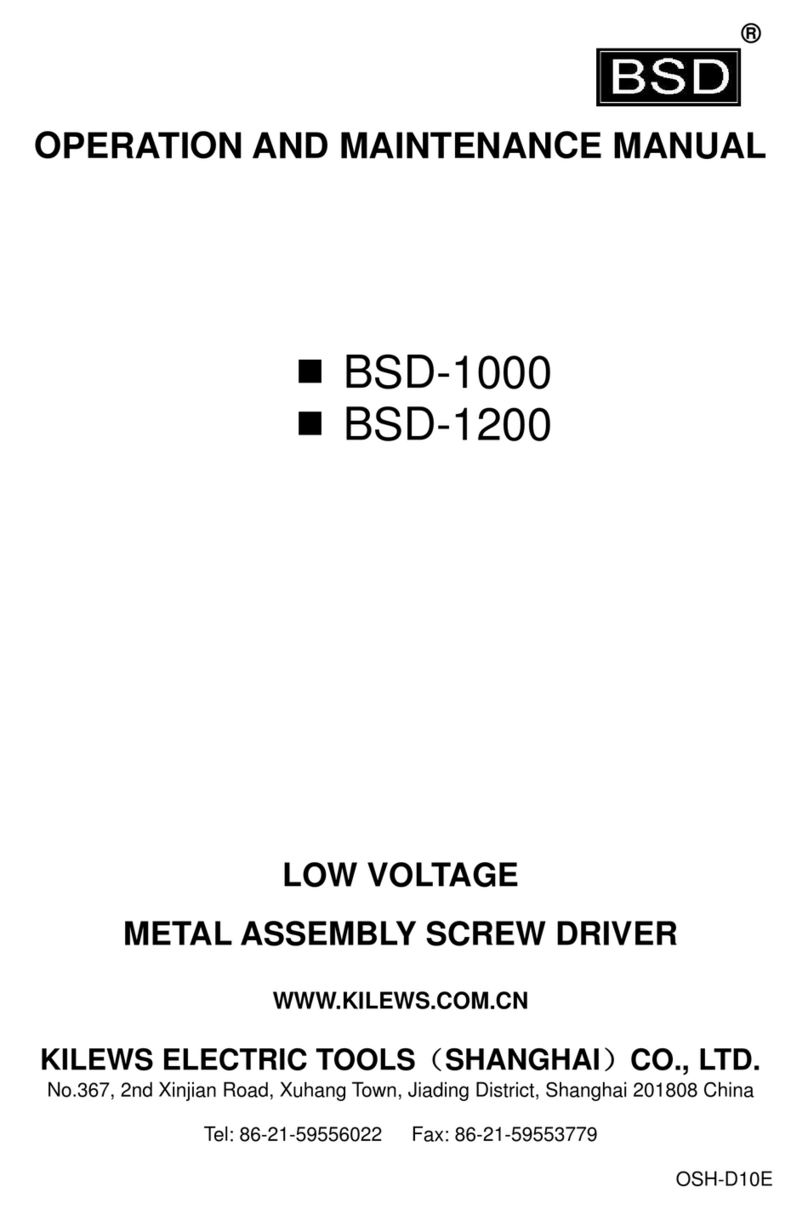 BSD BSD-1000 Operation and maintenance manual